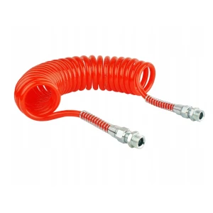 Spirális pneumatikus cső, piros M22x1,5, Hosszúság 5m  