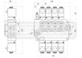 Kettős működésű, 4-szekciós, elektromosan vezérelt, 80L-es, 12V-os hidraulikus elosztó elektromos vezérlőpanel 4 gombbal a készletben