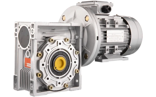Villanymotoro csigahajtóműve HMRV 75, 1:60, IEC80, háromfázisú 380V, 0,55kW, típus: B35