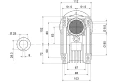 Villanymotoro csigahajtóműve HMRV 63, 1:7,5, IEC90, háromfázisú 380V, 1,5kW, típus: B35
