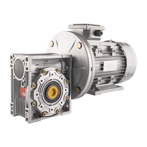 Villanymotoro csigahajtóműve HMRV 75, 1:7,5, IEC100, háromfázisú 380V, 2,2kW, típus: B35