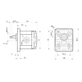 Villanymotoro hidraulikus fogaskerekes szivattyúval, háromfázisú 380V, 2,2kW, 4,44 l/perc, maximális nyomás: 220 bar
