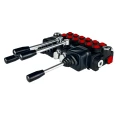 Kettős működésű 6-szekciós hidraulikus elosztó 40L 2x normál kar 2x kereszt joystick - HT24