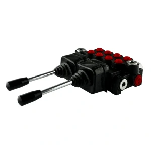Kettős működésű 4-szekciós hidraulikus elosztó 40L 2x kereszt joystick - HT24