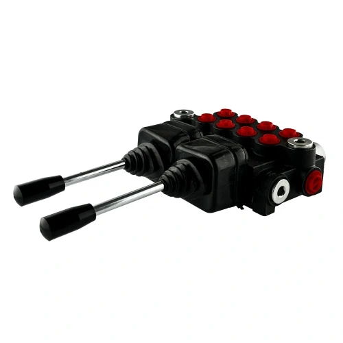 Kettős működésű 4-szekciós hidraulikus elosztó 40L 2x kereszt joystick - HT24