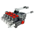 Kettős működésű 4-szekciós hidraulikus elosztó 40L 2x normál kar 1x kereszt joystick - HT24