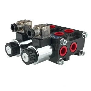 Elektromos szelep hidraulikus elválasztó 8/2 50L/min, elektromosan vezérelt 12V (rakodóhoz) - HT24
