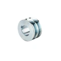 2 hornyú ékszíjtárcsa 2×13 mm-es ékszíjhoz Ø80 mm / furat Ø38 mm, reteszhorony 10 mm