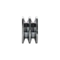 2 hornyú ékszíjtárcsa 2×13 mm-es ékszíjhoz Ø80 mm / furat Ø38 mm, reteszhorony 10 mm