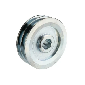 2 hornyú ékszíjtárcsa 2×11 mm-es ékszíjhoz Ø120 mm / furat Ø24 mm, reteszhorony 8 mm