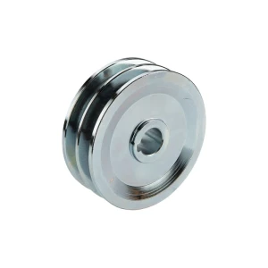 2 hornyú ékszíjtárcsa 2×13 mm-es ékszíjhoz Ø100 mm / furat Ø19 mm, reteszhorony 6 mm