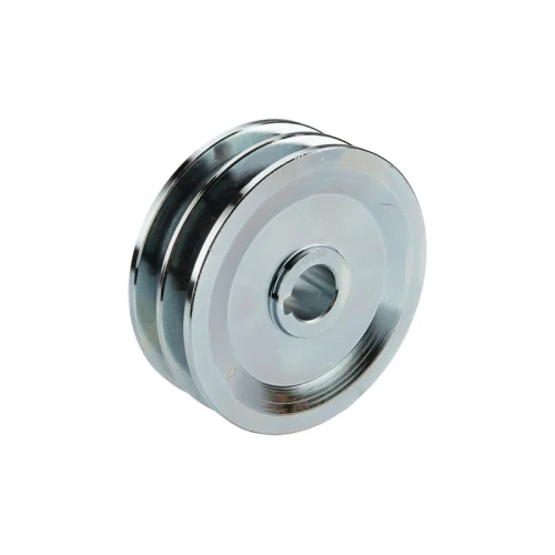 2 hornyú ékszíjtárcsa 2×13 mm-es ékszíjhoz Ø100 mm / furat Ø19 mm, reteszhorony 6 mm