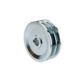 2 hornyú ékszíjtárcsa 2×13 mm-es ékszíjhoz Ø100 mm / furat Ø19 mm, reteszhorony 6 mm