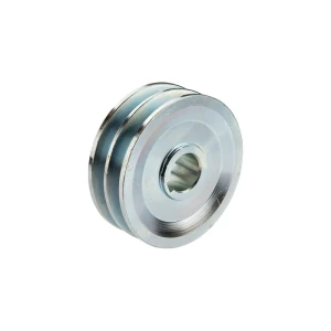 2 hornyú ékszíjtárcsa 2×13 mm-es ékszíjhoz Ø100 mm / furat Ø24 mm, reteszhorony 8 mm