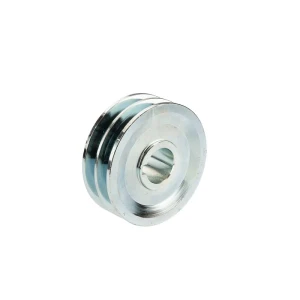 2 hornyú ékszíjtárcsa 2×13 mm-es ékszíjhoz Ø100 mm / furat Ø28 mm, reteszhorony 8 mm