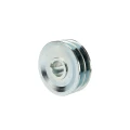 2 hornyú ékszíjtárcsa 2×13 mm-es ékszíjhoz Ø100 mm / furat Ø28 mm, reteszhorony 8 mm