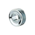 2 hornyú ékszíjtárcsa 2×13 mm-es ékszíjhoz Ø100 mm / furat Ø42 mm, reteszhorony 12 mm