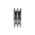 2 hornyú ékszíjtárcsa 2×13 mm-es ékszíjhoz Ø100 mm / furat Ø42 mm, reteszhorony 12 mm
