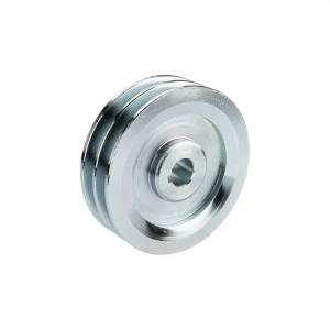 2 hornyú ékszíjtárcsa 2×13 mm-es ékszíjhoz Ø120 mm / furat Ø19 mm, reteszhorony 6 mm