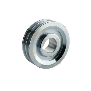 2 hornyú ékszíjtárcsa 2×13 mm-es ékszíjhoz Ø120 mm / furat Ø38 mm, reteszhorony 10 mm