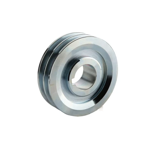 2 hornyú ékszíjtárcsa 2×13 mm-es ékszíjhoz Ø120 mm / furat Ø38 mm, reteszhorony 10 mm