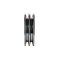 2 hornyú ékszíjtárcsa 2×13 mm-es ékszíjhoz Ø120 mm / furat Ø38 mm, reteszhorony 10 mm