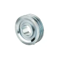 2 hornyú ékszíjtárcsa két darab 13 mm-es ékszíjhoz, Ø120 mm külső átmérővel, Ø42 mm-es tengelyfurattal és 12 mm-es reteszhoronnyal