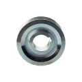 2 hornyú ékszíjtárcsa két darab 13 mm-es ékszíjhoz, Ø120 mm külső átmérővel, Ø42 mm-es tengelyfurattal és 12 mm-es reteszhoronnyal