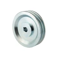 2 hornyú ékszíjtárcsa 2×13 mm-es ékszíjhoz Ø150 mm / furat Ø19 mm, reteszhorony 6 mm