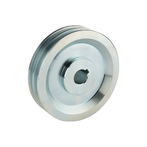 2 hornyú ékszíjtárcsa 2×13 mm-es ékszíjhoz Ø150 mm / furat Ø24 mm, reteszhorony 8 mm