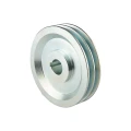 2 hornyú ékszíjtárcsa 2×13 mm-es ékszíjhoz Ø150 mm / furat Ø28 mm, reteszhorony 8 mm