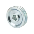 2 hornyú ékszíjtárcsa 2×13 mm-es ékszíjhoz Ø150 mm / furat Ø38 mm, reteszhorony 10 mm