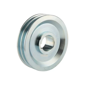 2 hornyú ékszíjtárcsa 2×13 mm-es ékszíjhoz Ø150 mm / furat Ø42 mm, reteszhorony 12 mm