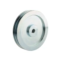 2 hornyú ékszíjtárcsa 2×13 mm-es ékszíjhoz Ø200 mm / furat Ø19 mm, reteszhorony 6 mm