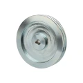 2 hornyú ékszíjtárcsa 2×13 mm-es ékszíjhoz Ø200 mm / furat Ø19 mm, reteszhorony 6 mm
