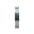 2 hornyú ékszíjtárcsa 2×13 mm-es ékszíjhoz Ø200 mm / furat Ø28 mm, reteszhorony 8 mm