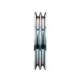 2 hornyú ékszíjtárcsa 2×13 mm-es ékszíjhoz Ø200 mm / furat Ø38 mm, reteszhorony 10 mm
