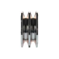 2 hornyú ékszíjtárcsa 2×17 mm-es ékszíjhoz Ø100 mm / furat Ø38 mm, reteszhorony 10 mm