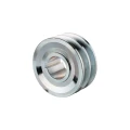 2 hornyú ékszíjtárcsa 2×17 mm-es ékszíjhoz Ø100 mm / furat Ø38 mm, reteszhorony 10 mm