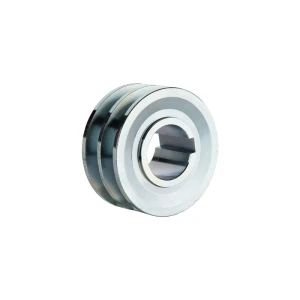 2 hornyú ékszíjtárcsa 2×17 mm-es ékszíjhoz Ø100 mm / furat Ø42 mm, reteszhorony 12 mm