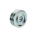 2 hornyú ékszíjtárcsa 2×17 mm-es ékszíjhoz Ø120 mm / furat Ø38 mm, reteszhorony 10 mm