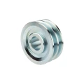 2 hornyú ékszíjtárcsa 2×17 mm-es ékszíjhoz Ø120 mm / furat Ø38 mm, reteszhorony 10 mm