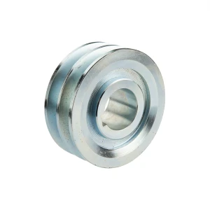 2 hornyú ékszíjtárcsa 2×17 mm-es ékszíjhoz Ø120 mm / furat Ø42 mm, reteszhorony 12 mm
