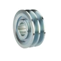 2 hornyú ékszíjtárcsa 2×17 mm-es ékszíjhoz Ø120 mm / furat Ø42 mm, reteszhorony 12 mm