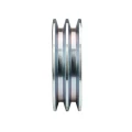 2 hornyú ékszíjtárcsa 2×17 mm-es ékszíjhoz Ø150 mm / furat Ø38 mm, reteszhorony 10 mm