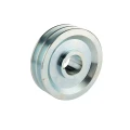 2 hornyú ékszíjtárcsa 2×17 mm-es ékszíjhoz Ø150 mm / furat Ø42 mm, reteszhorony 12 mm