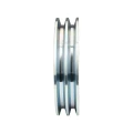 2 hornyú ékszíjtárcsa 2×17 mm-es ékszíjhoz Ø200 mm / furat Ø38 mm, reteszhorony 10 mm