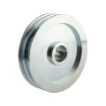 2 hornyú ékszíjtárcsa 2×17 mm-es ékszíjhoz Ø200 mm / furat Ø42 mm, reteszhorony 12 mm
