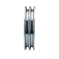 2 hornyú ékszíjtárcsa 2×17 mm-es ékszíjhoz Ø200 mm / furat Ø42 mm, reteszhorony 12 mm
