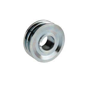 2 hornyú ékszíjtárcsa 2×13 mm-es ékszíjhoz Ø100 mm / furat Ø38 mm, reteszhorony 10 mm